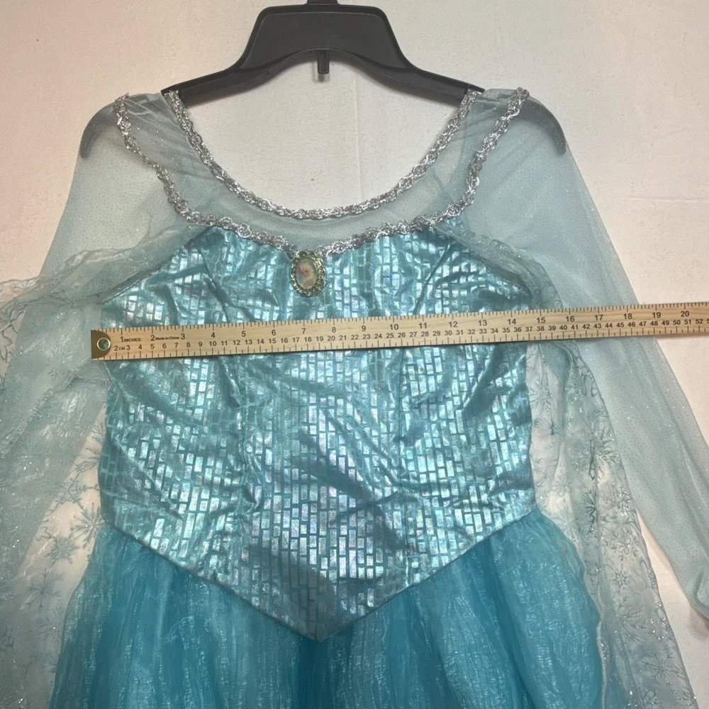 Disney Parks Elsa Blue Long Sleeve Dress Costume, Girls Size 14/16 Halloween